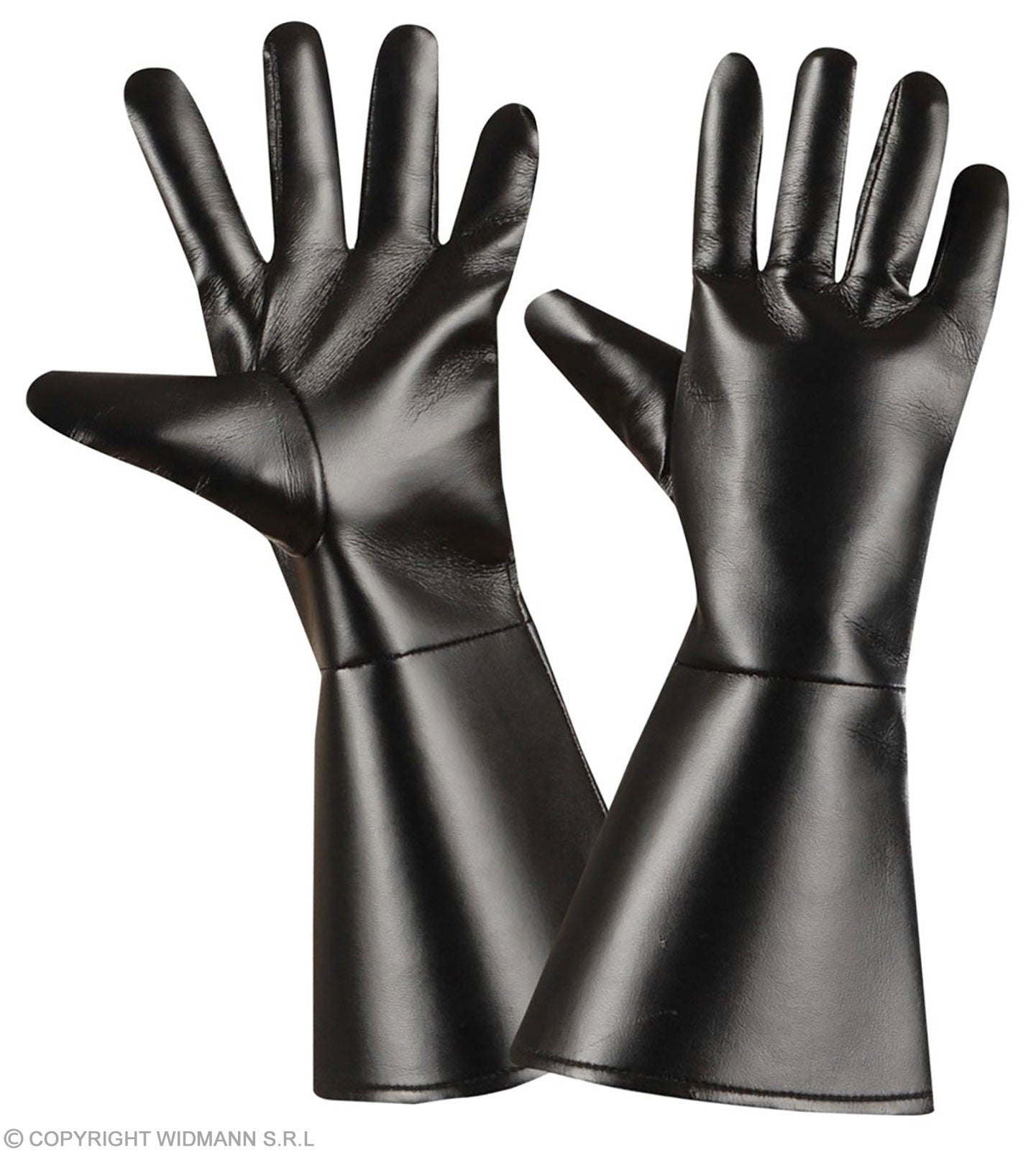 Gants aspect cuir noir pour adulte