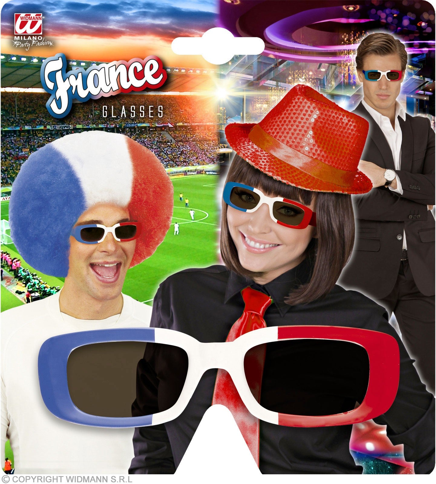 Lunettes FRANCE bleu, blanc, rouge