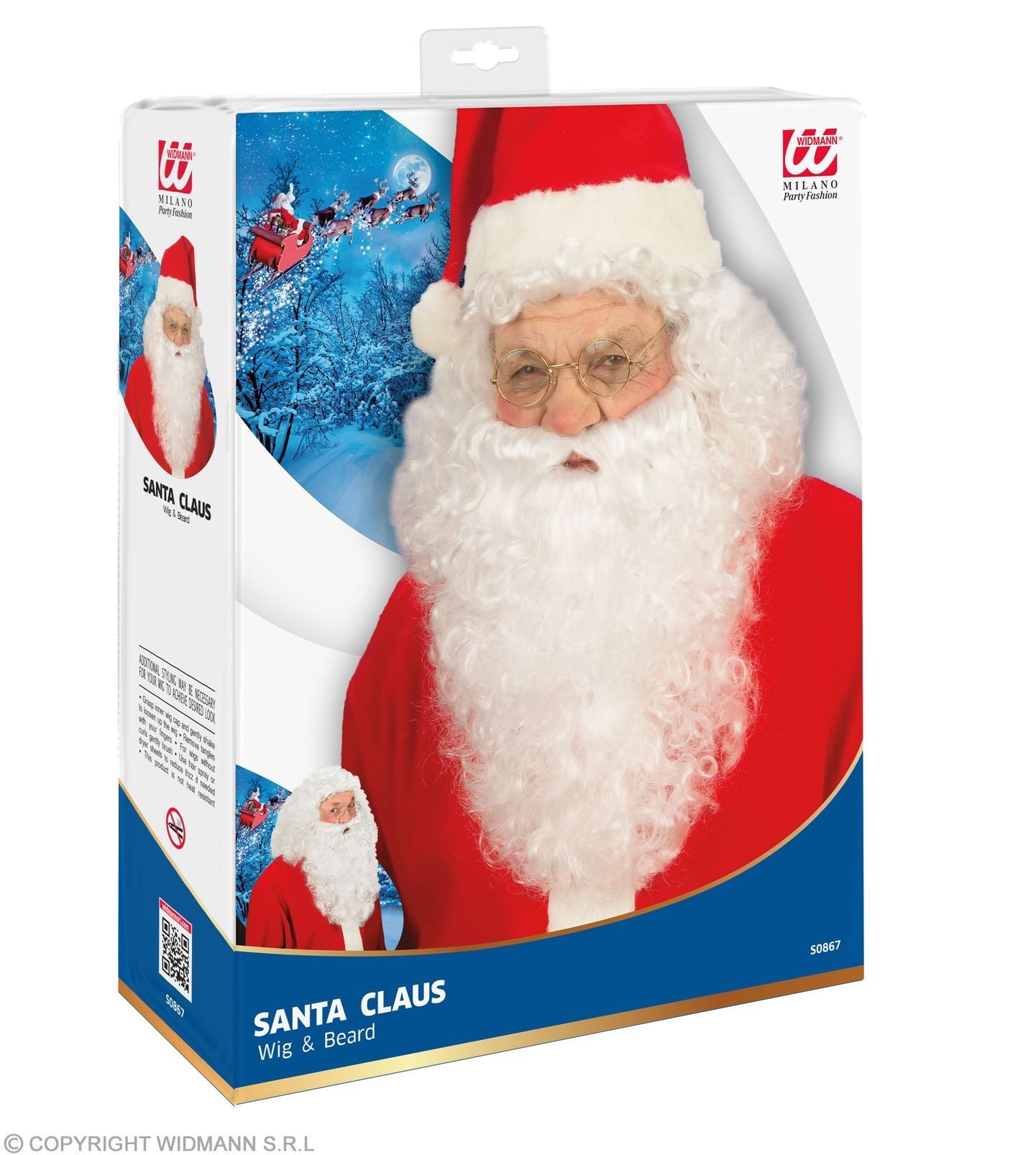 Perruque et barbe de Père Noël