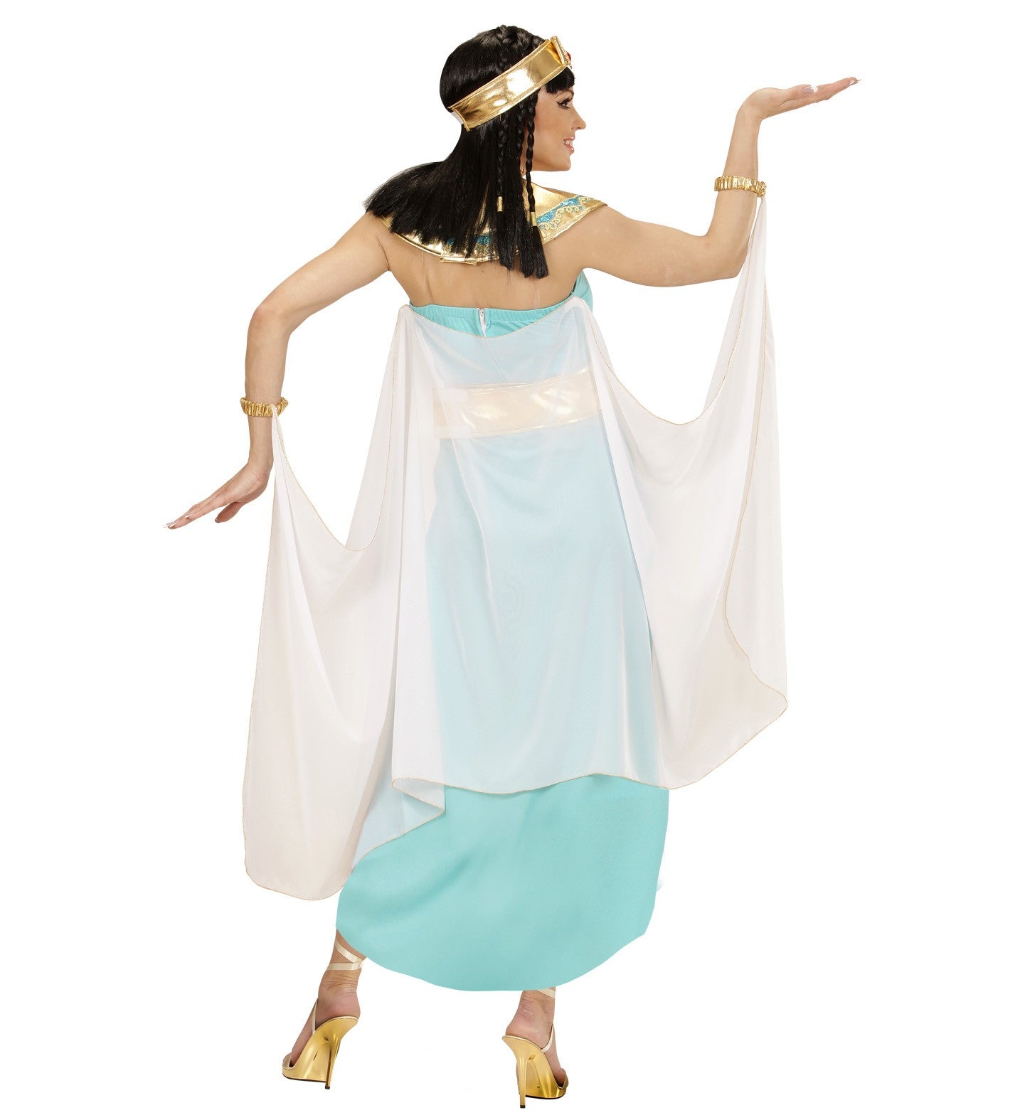 Déguisement Reine d'Egypte bleu et or Fille