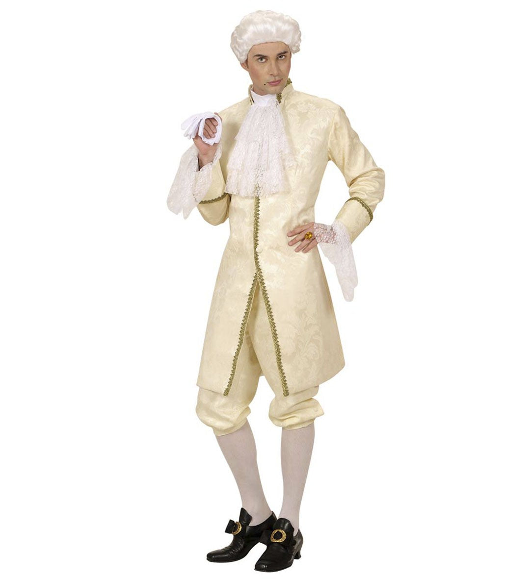 Déguisement Casanova (jaquette, pantalon, jabot, boucles chaussures)