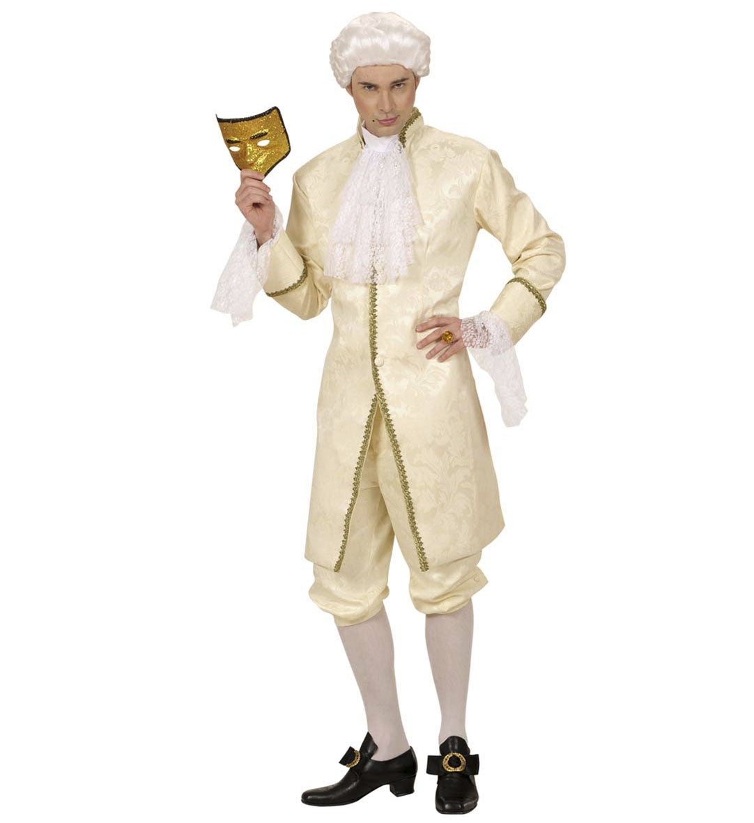 Déguisement Casanova (jaquette, pantalon, jabot, boucles chaussures)