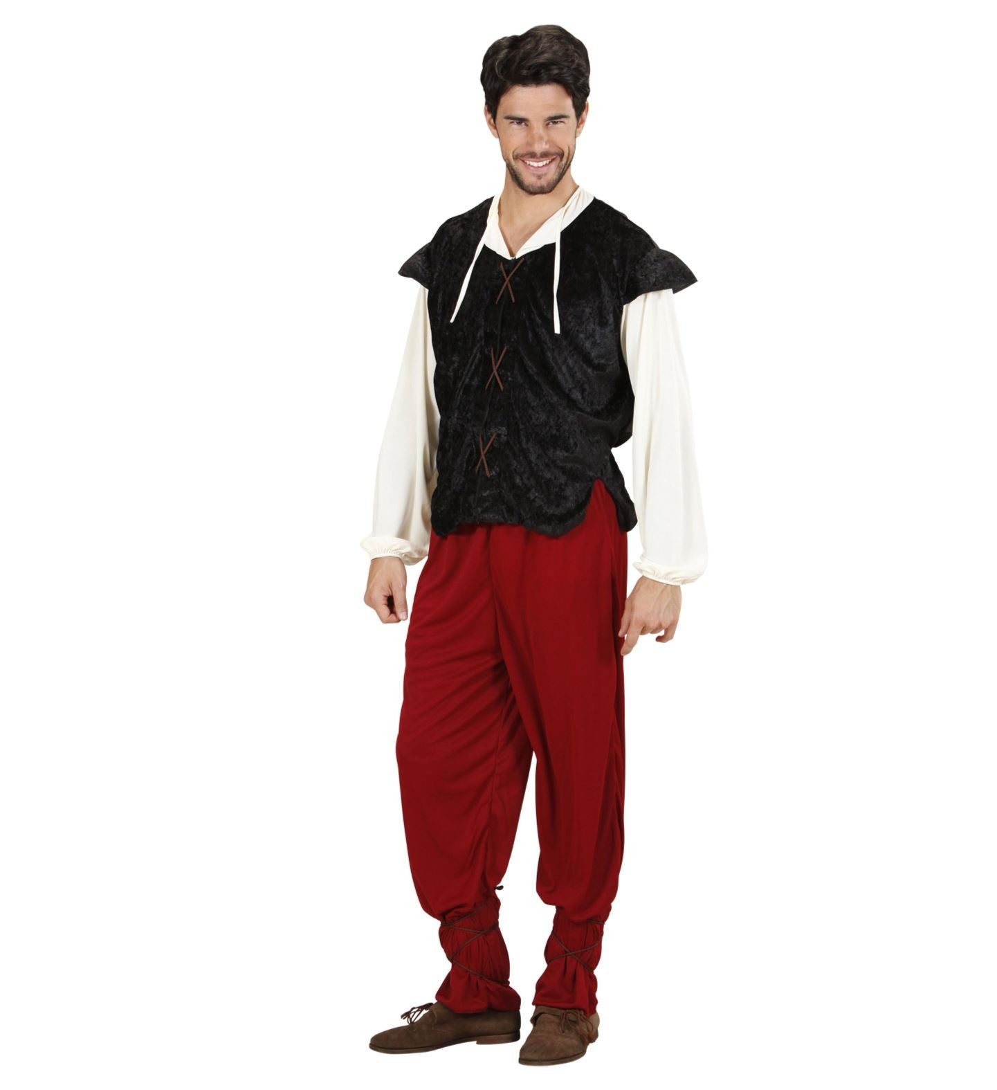 Déguisement Tavernier Homme (chemise avec veste, pantalon, lacets pour les jambes)