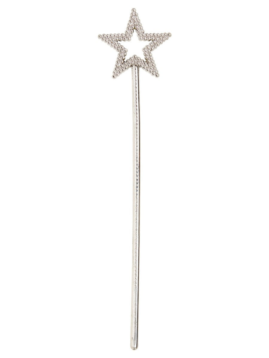 Baguette Étoile de princesse, Argent, Avec strass