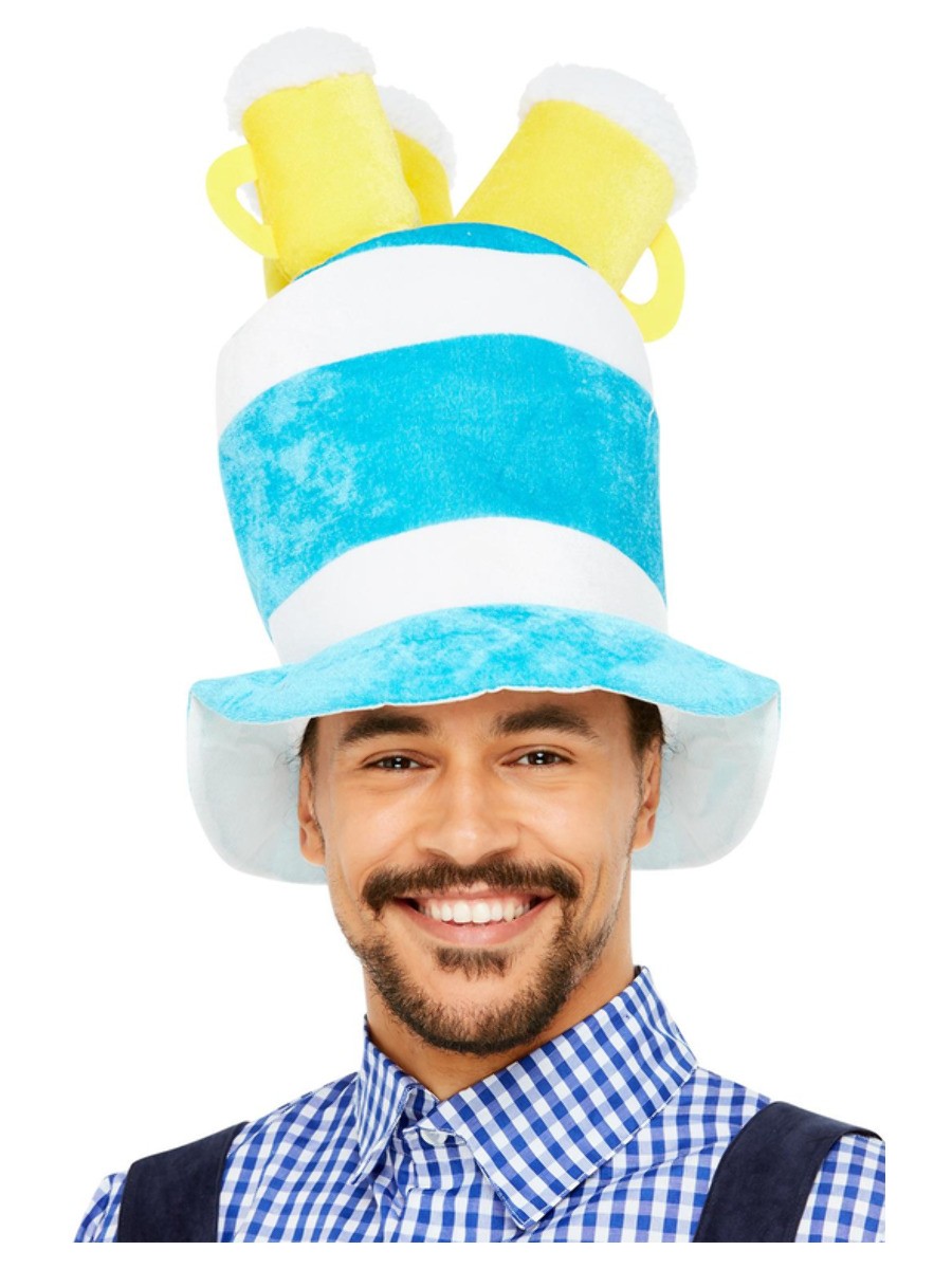 Chapeau Oktoberfest, Bleu, 3 bières