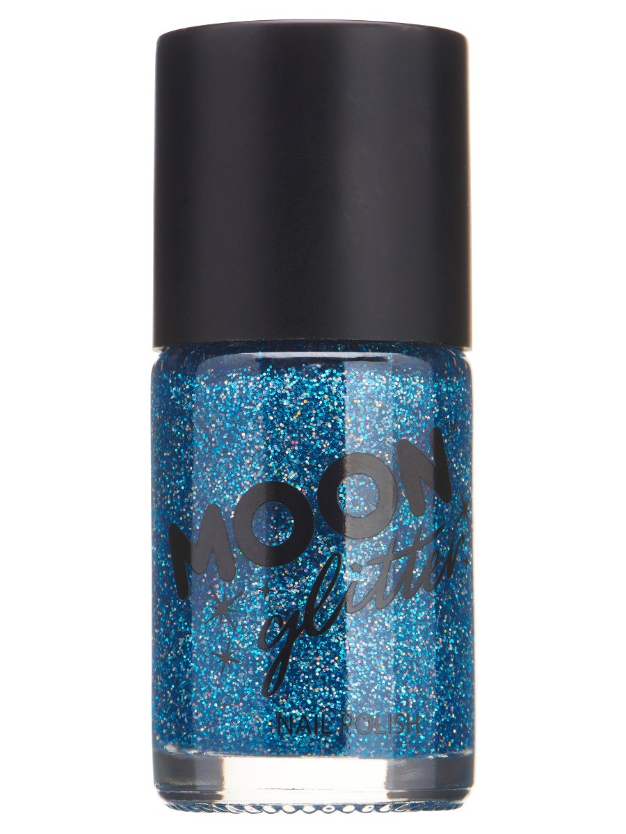Moon Glitter Holographic Nail Polish, Blue