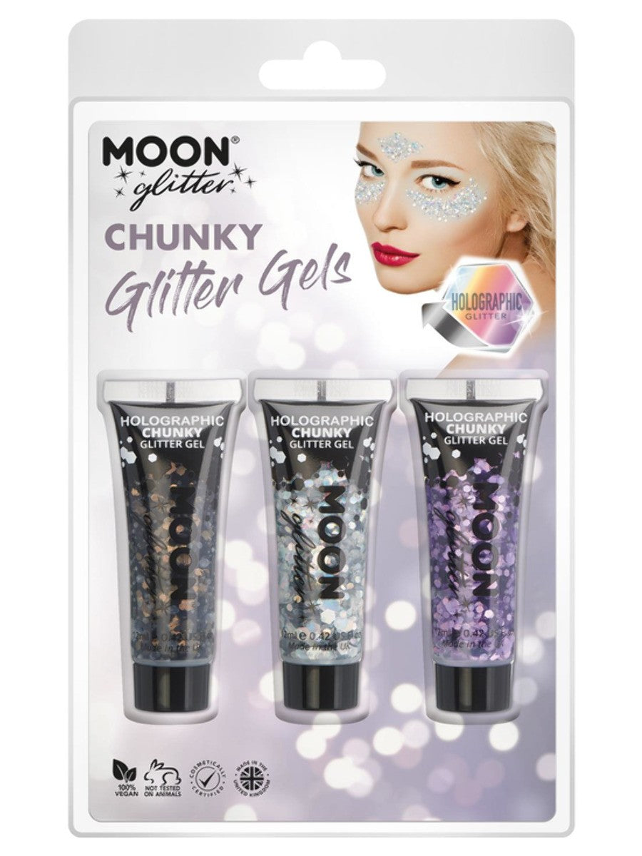 Moon Glitter Holographic Chunky Glitter Gel,