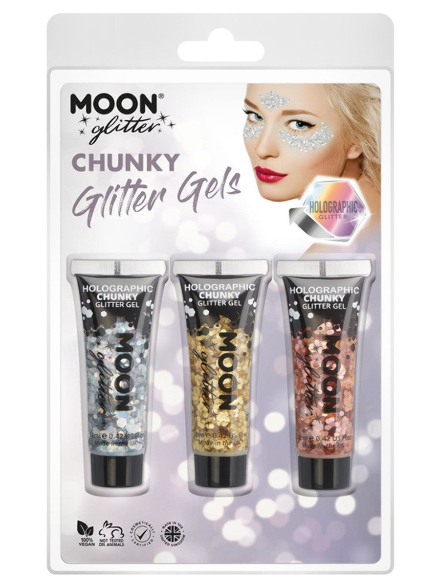 Moon Glitter Holographic Chunky Glitter Gel,