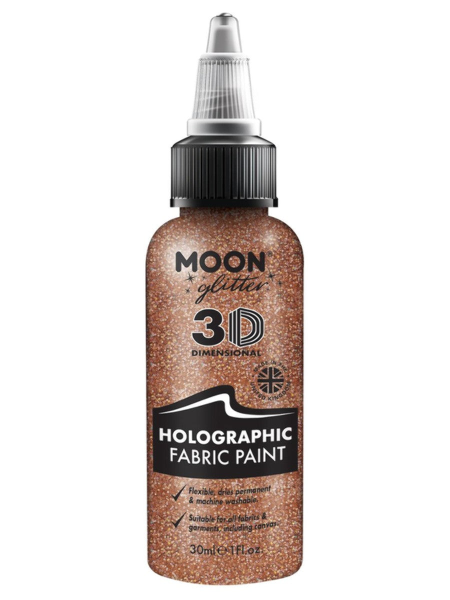 Moon Glitter Holographic Glitter Fabric Paint, Ros