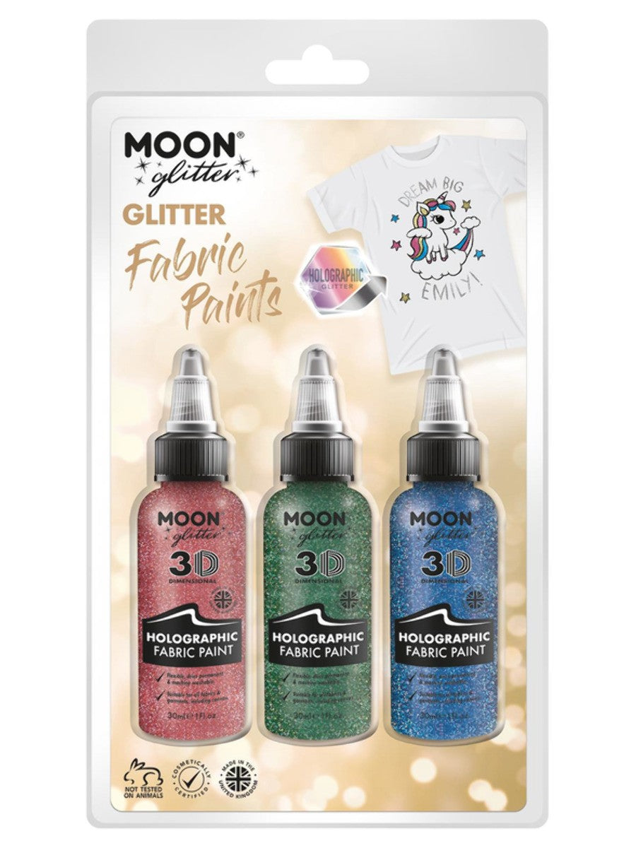 Moon Glitter Holographic Glitter Fabric Paint,