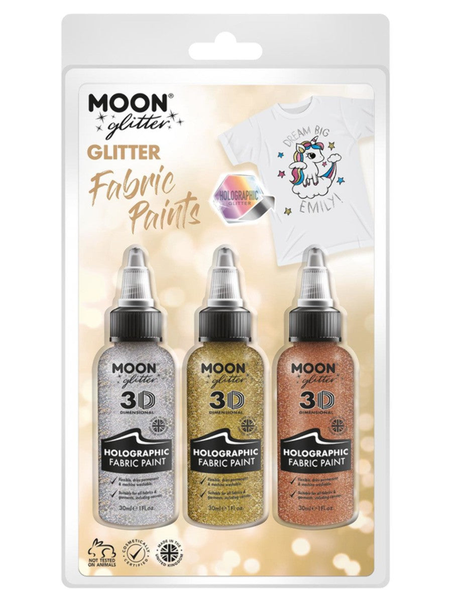 Moon Glitter Holographic Glitter Fabric Paint,