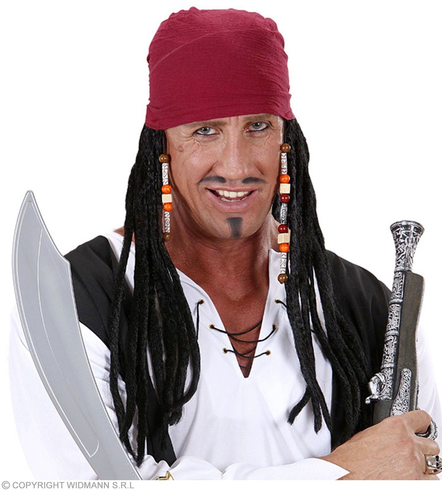 Bandana Pirates Des Caraïbes avec Dreadlocks