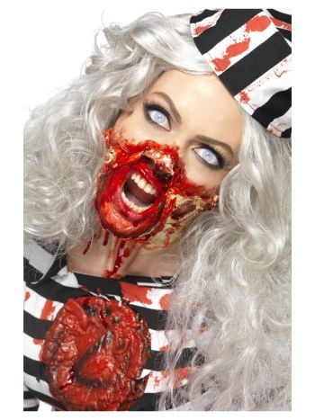 Kit latex liquide zombie (maquillage 4 couleurs et éponges, 4 X 29,57 ml)