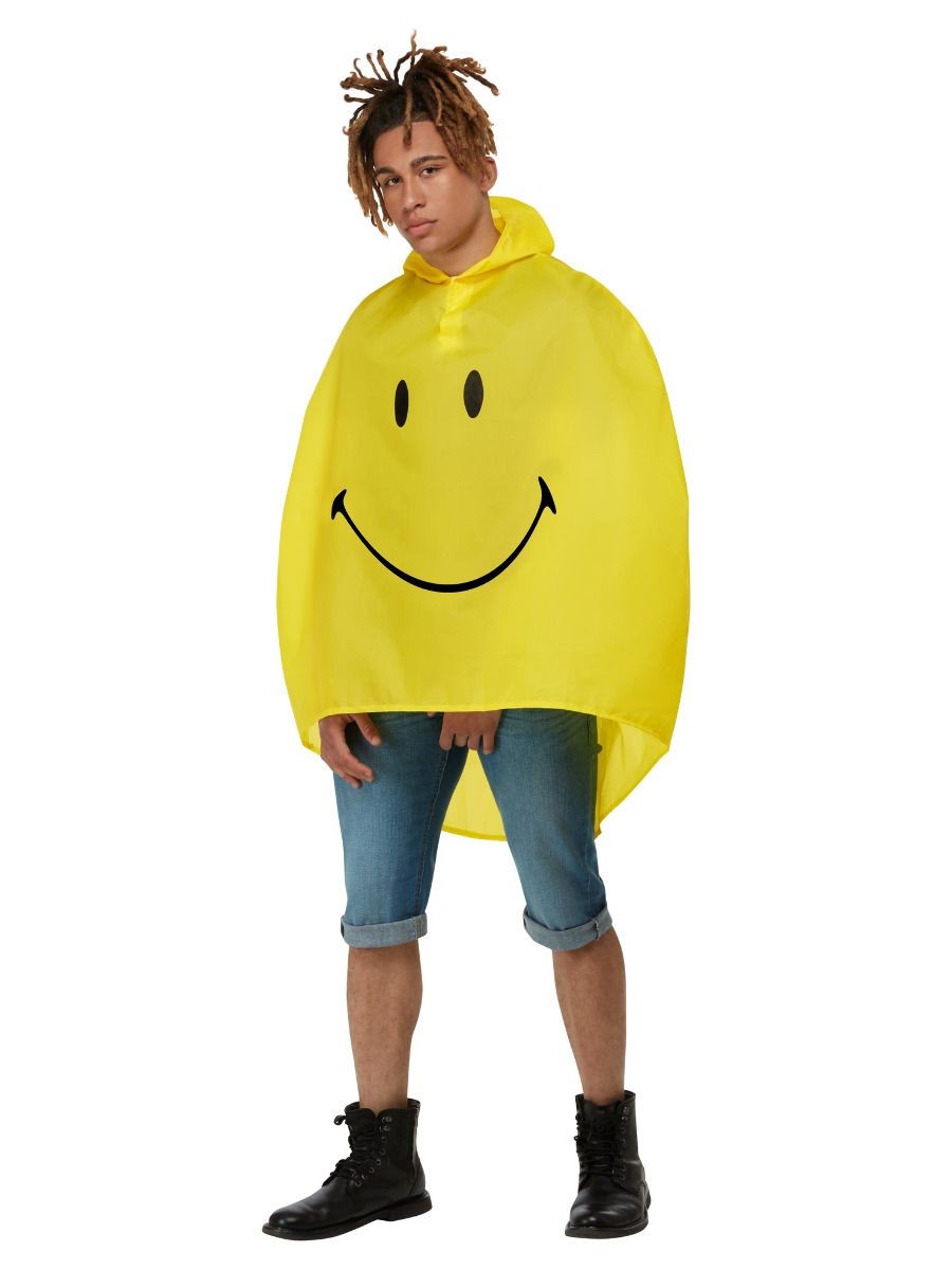 Poncho SMILEY© Jaune et Noir Taille Unique