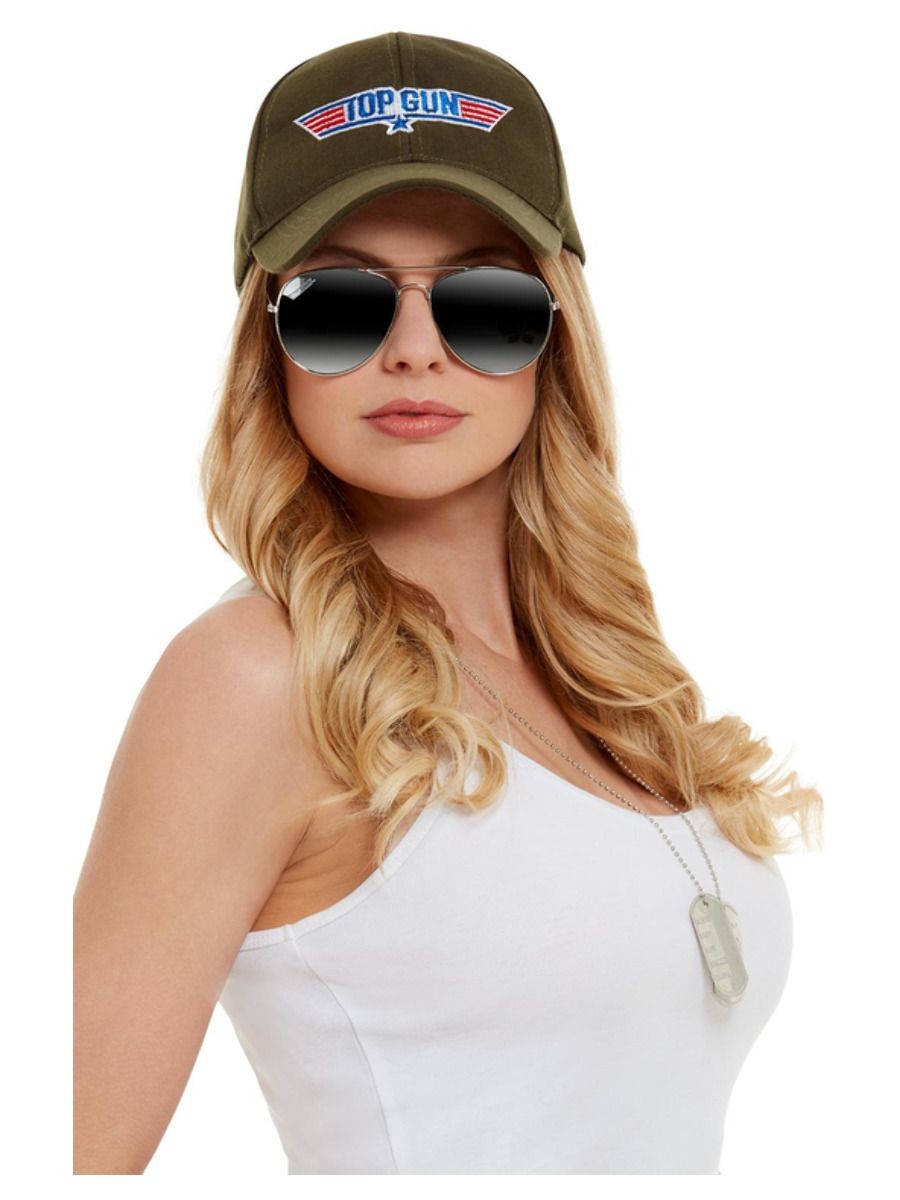 Kit Top gun © (casquette, lunettes et plaque d'identification)
