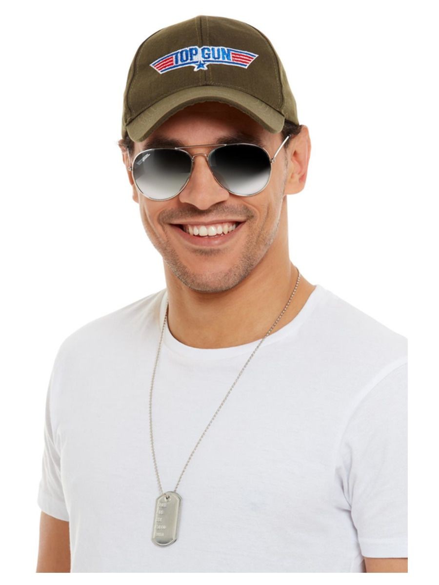 Kit Top gun © (casquette, lunettes et plaque d'identification)
