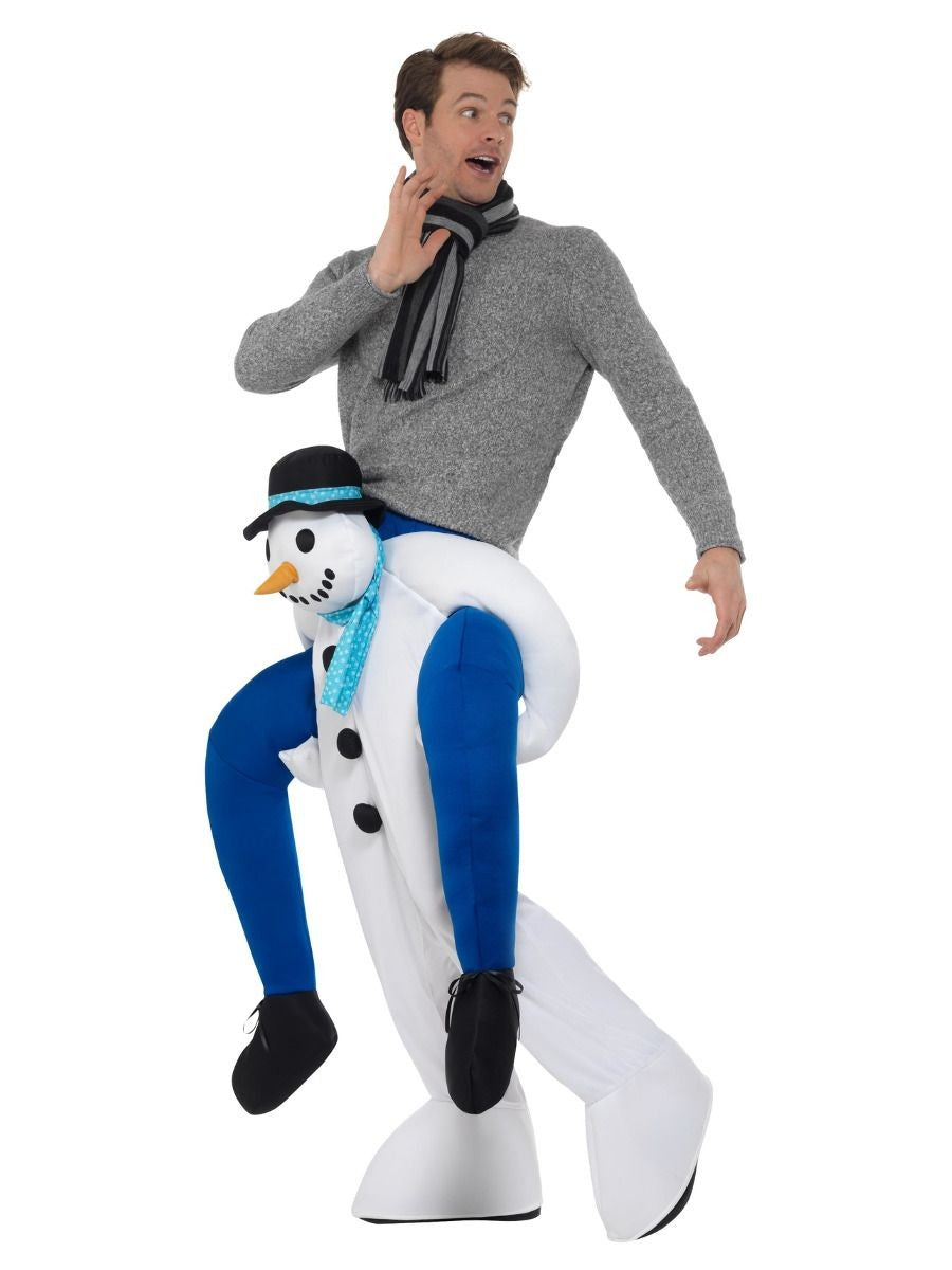 Costume piggyback de bonhomme de neige (combinaison)