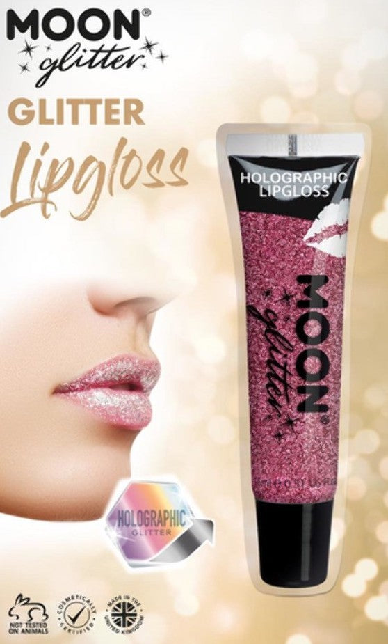 Gloss Holographique Rose foncé Moon Glitter - 15 ml