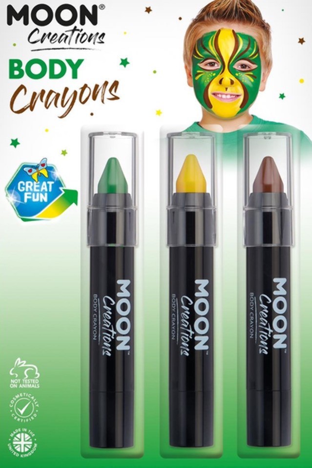 Lot de 3 Crayons Body painting Moon, couleur 3,5g