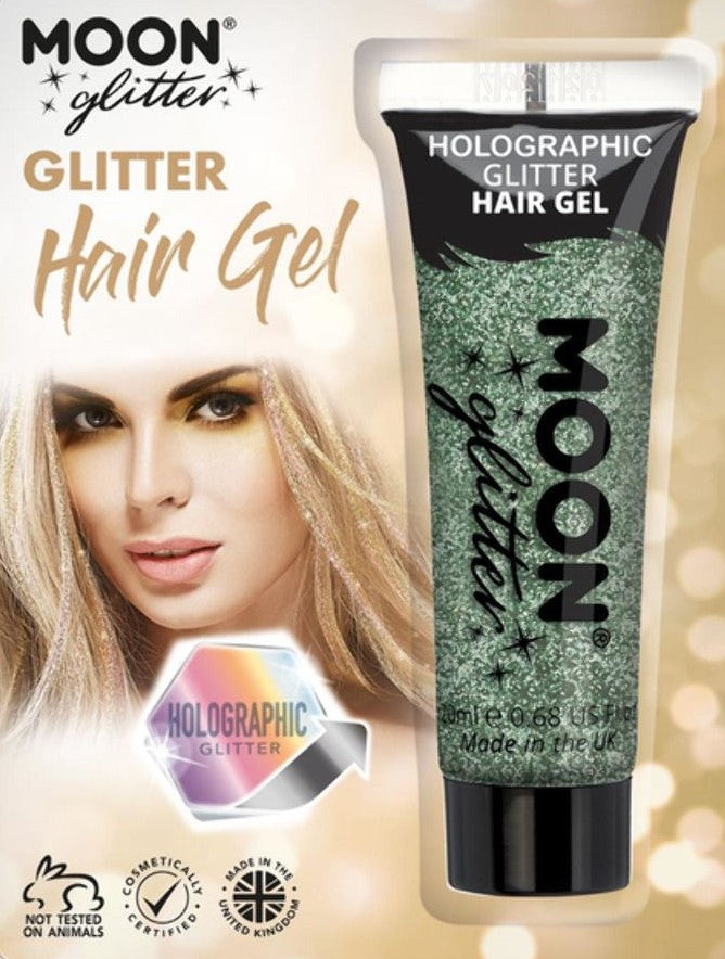Gel Pailleté Holographique Vert - Moon Glitter