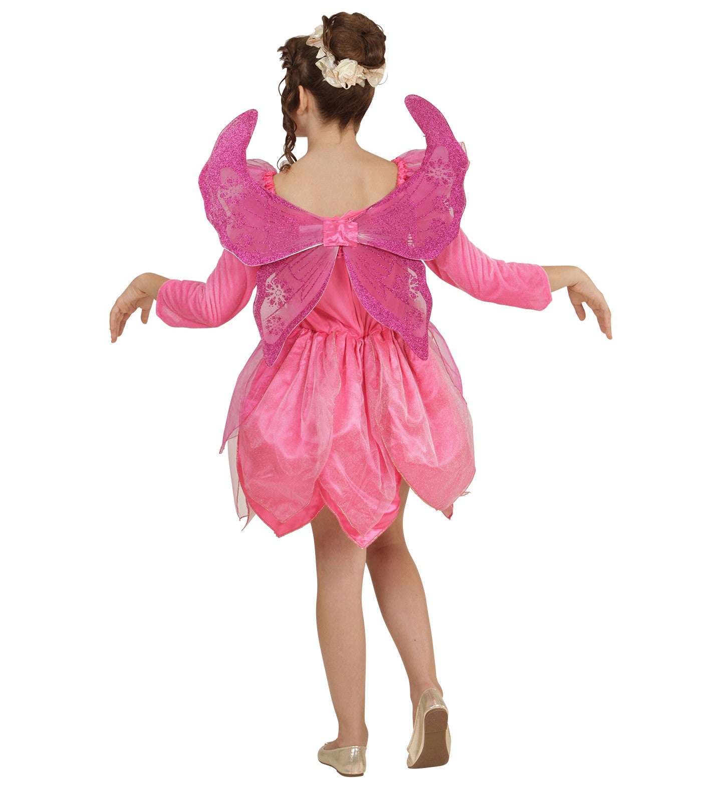 Déguisement Fée fille rose (robe, ailes)