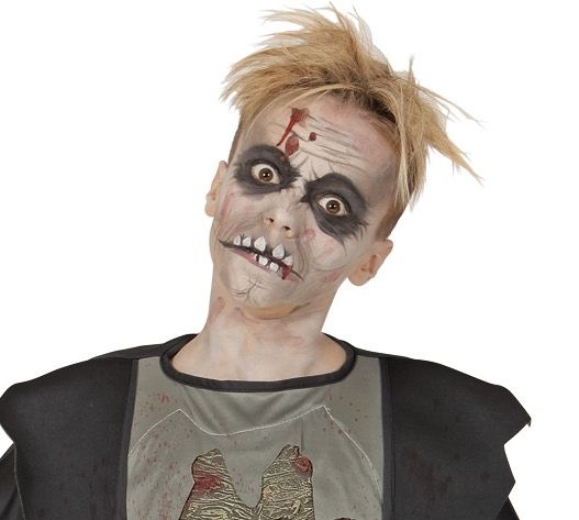 Maquillage zombie visage et corps (4 crayons, 2 fards, 1 applicateur)