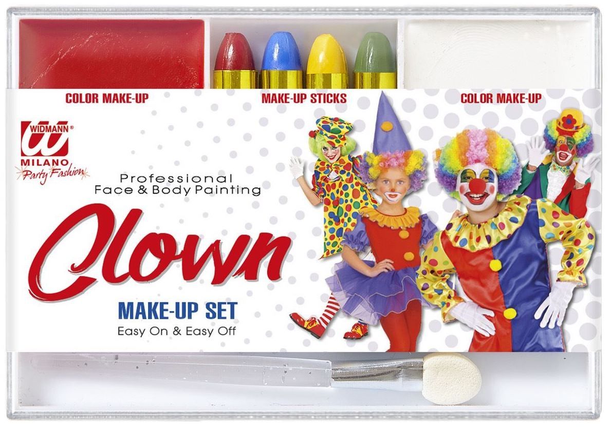 Maquillage Clown (4 crayons, 2 fards et 1 applicateur)
