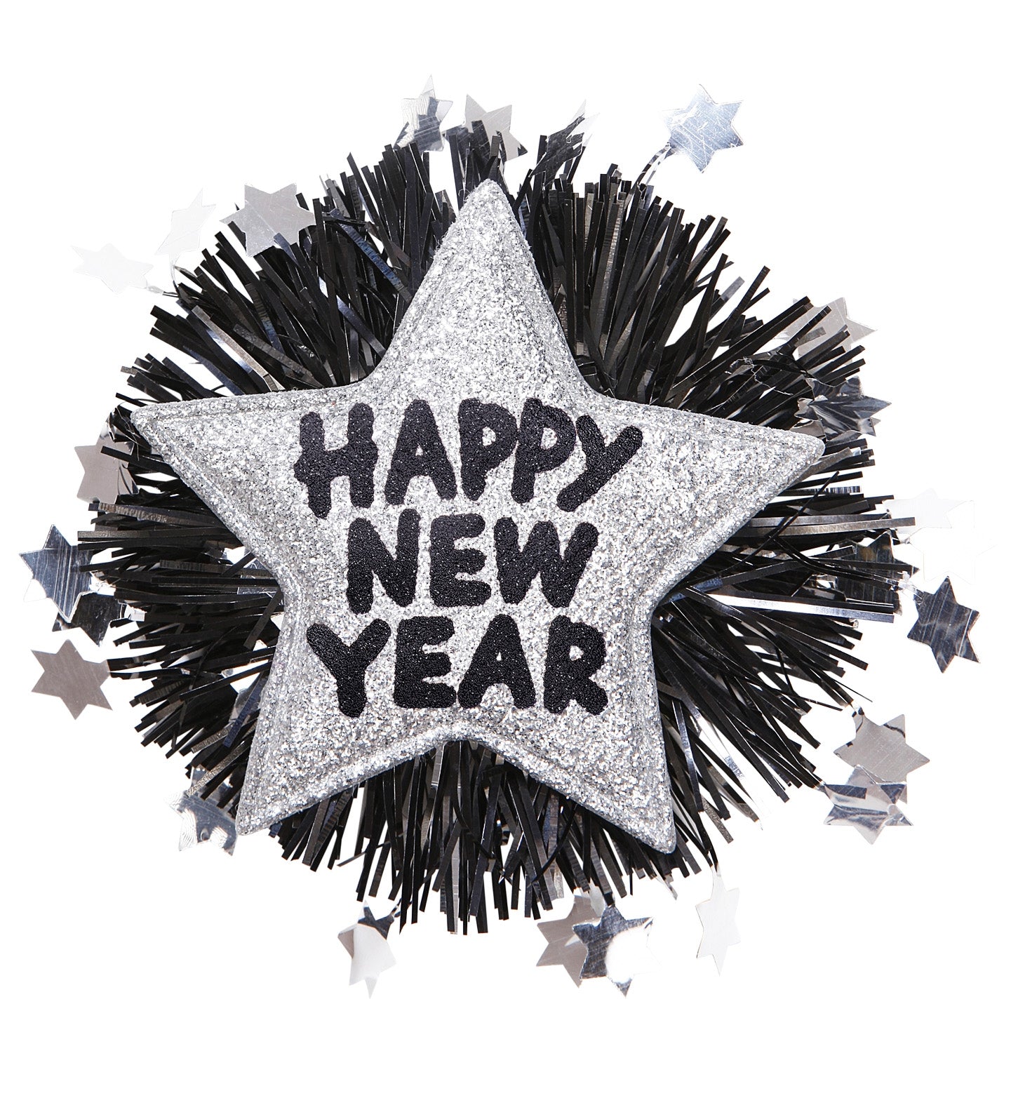 Broche Happy New Year 2 couleurs au choix (doré ou argenté)