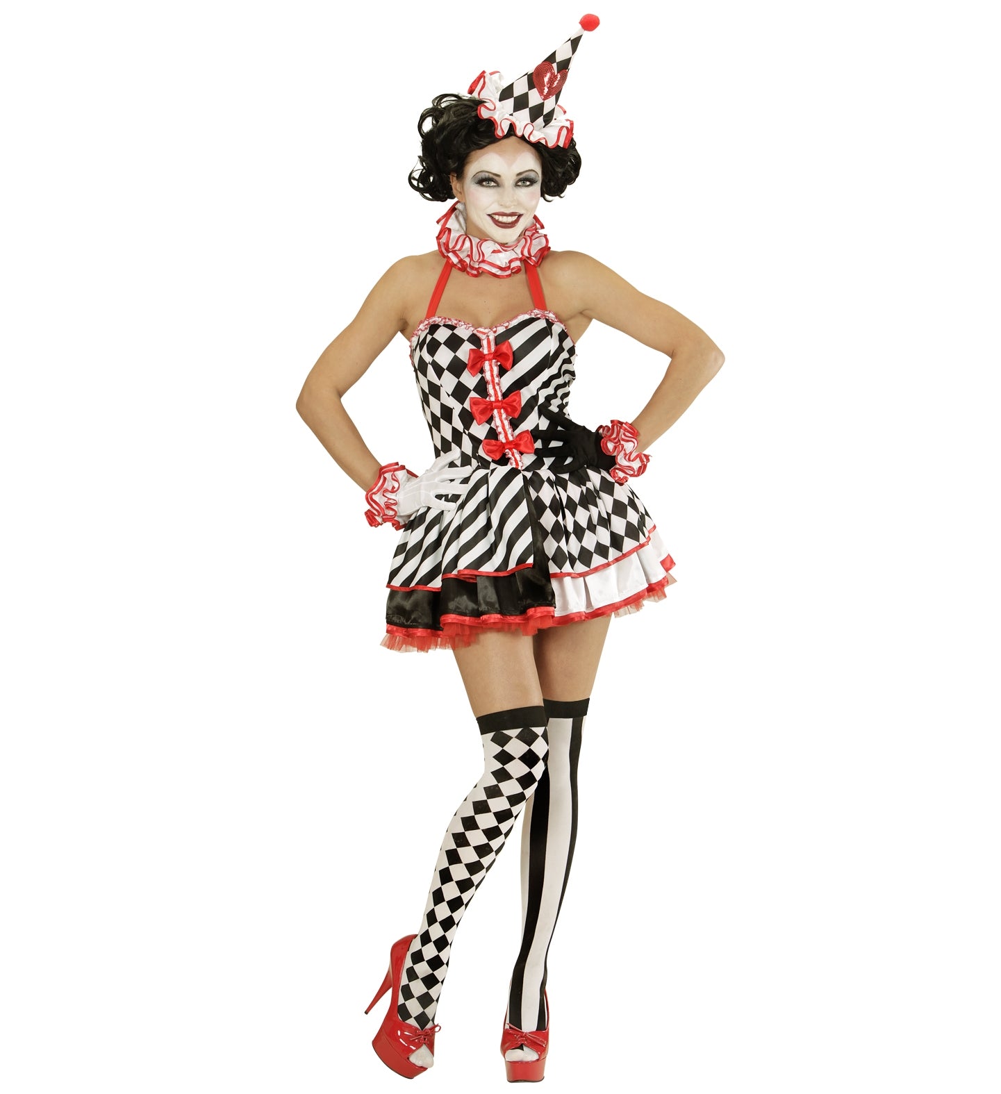 Bas Arlequin noir & blanc - 70 Den