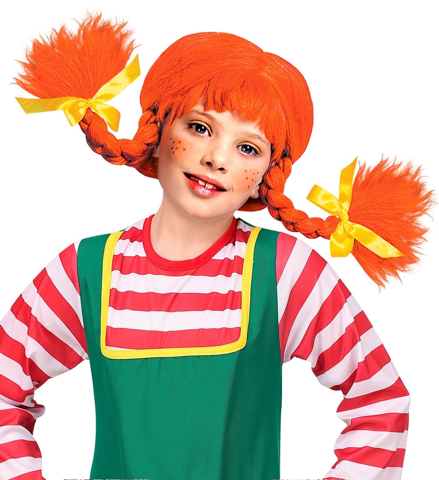 Perruque Fifi rousse avec tresses pliables (fille)