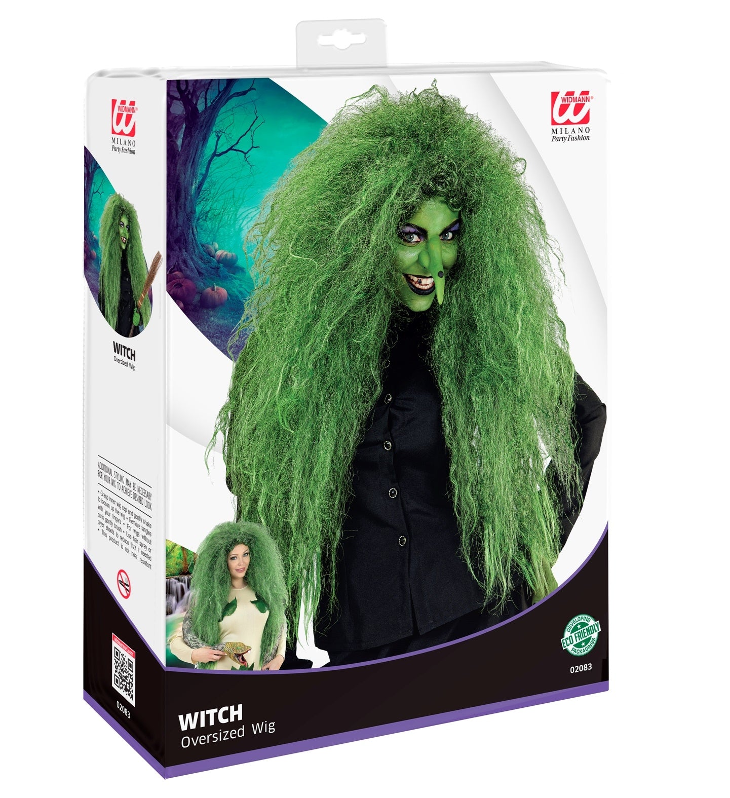 Perruque sorcière femme verte