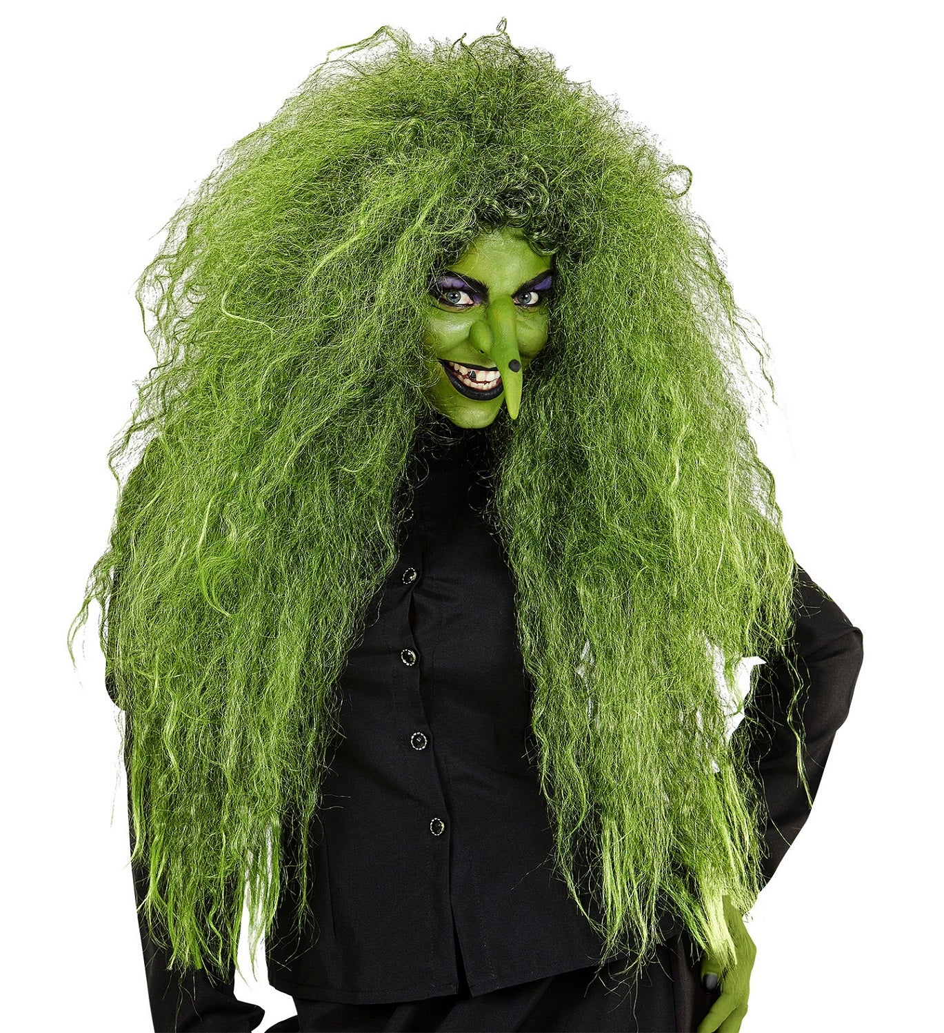 Perruque sorcière femme verte