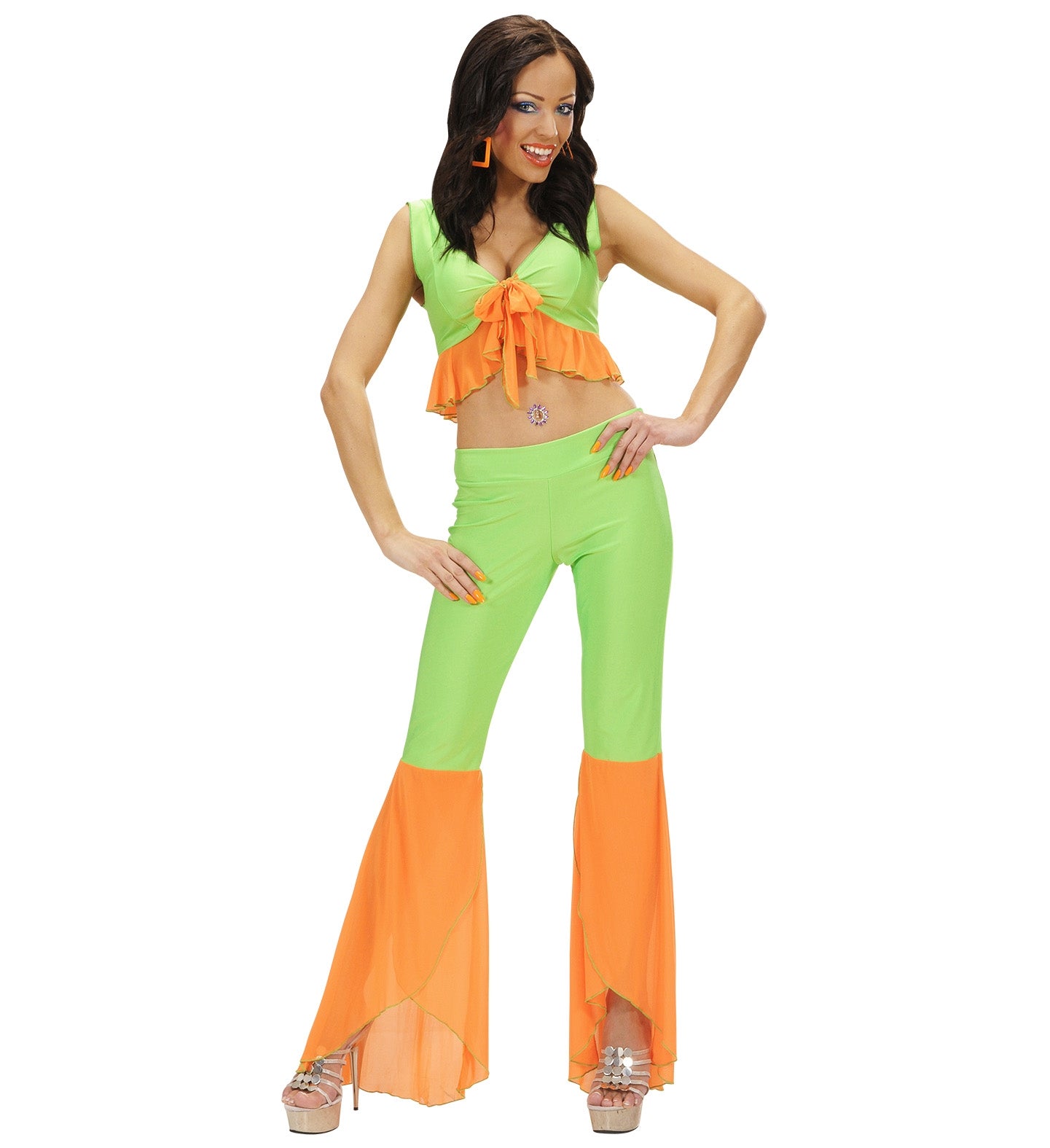 Costume danseuse Brésilienne (top et pantalon, 2 couleurs au choix)