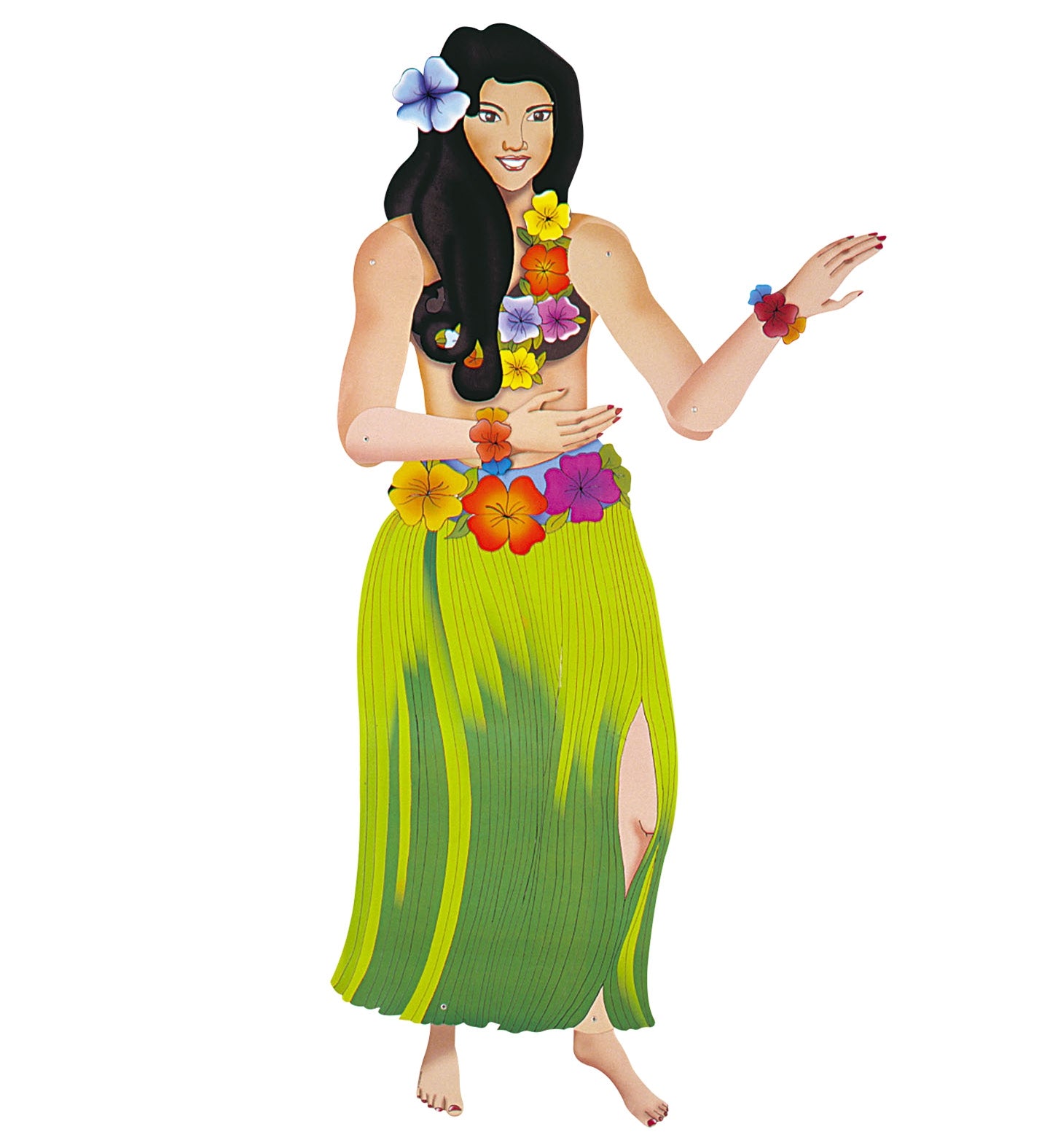 Décoration Hawaïenne articulée de 135 cm