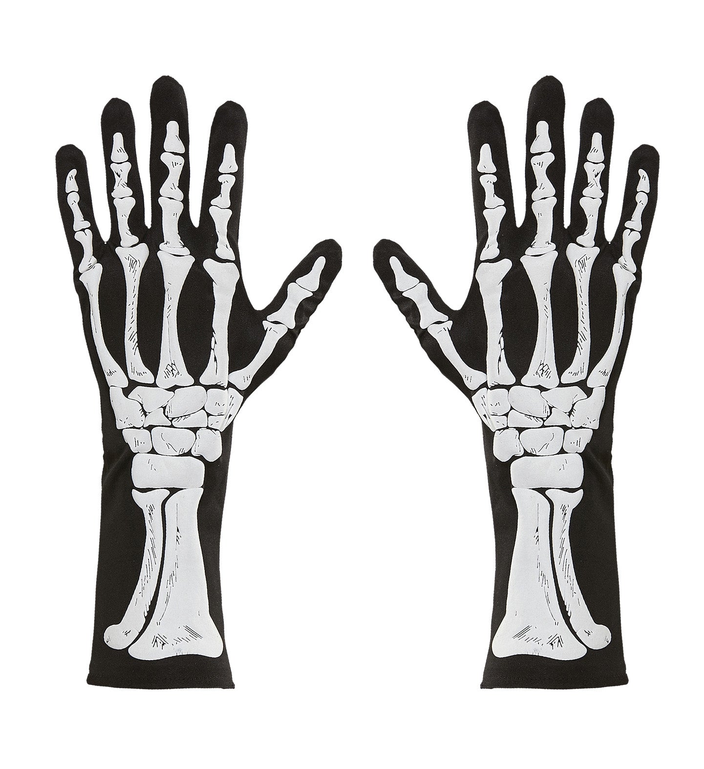 Gants squelette mixte Halloween - 35 cm