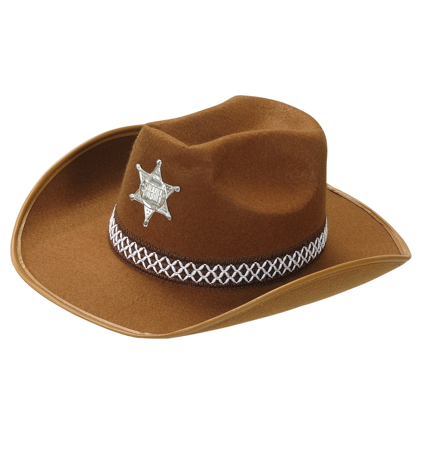 Chapeau de Shérif adulte, noir ou marron