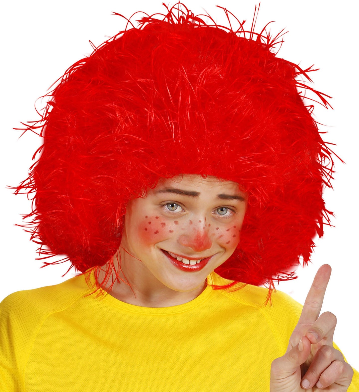 Perruque rouge enfant de clown et autre personnage