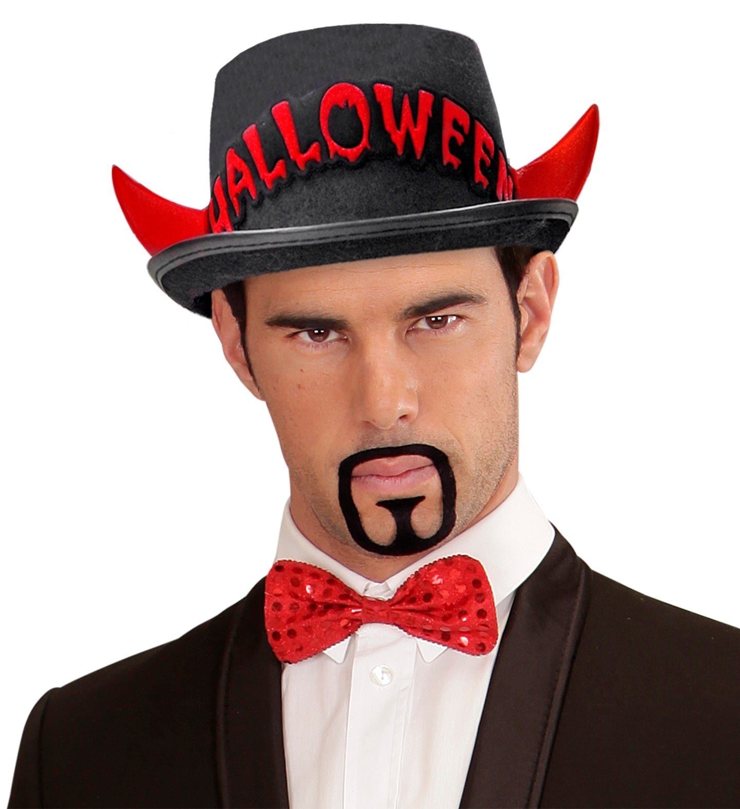 Haut de forme Halloween avec cornes réfléchissantes