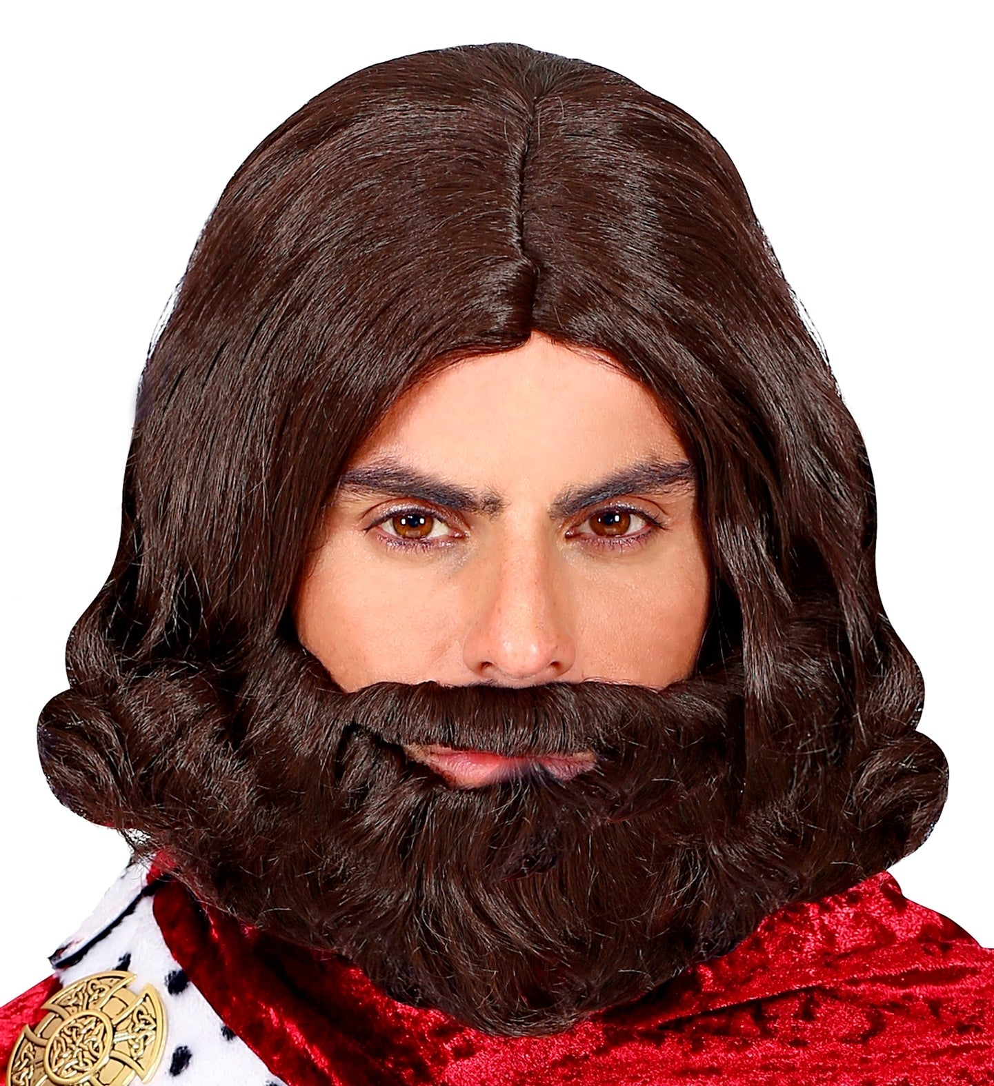 Perruque Roi Médiéval avec barbe