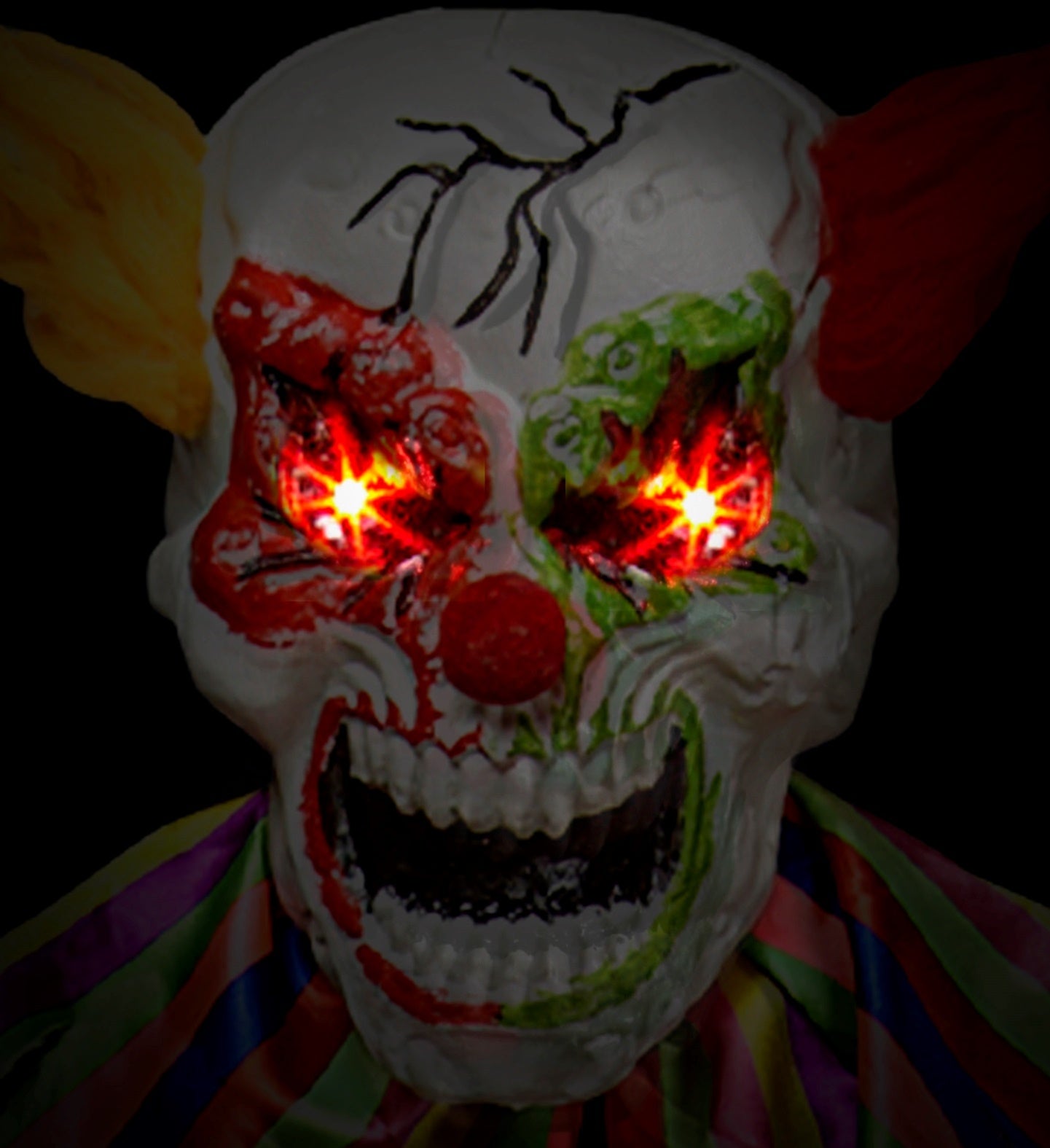 Déco Halloween - Clown de 240 cm avec lumière et son