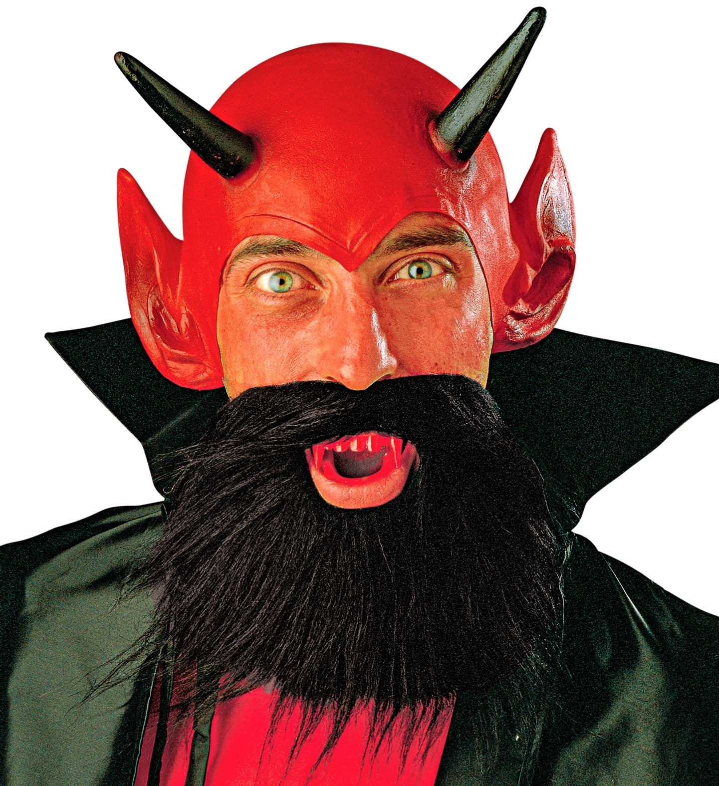 Set Diable avec coiffe, barbe et dentier
