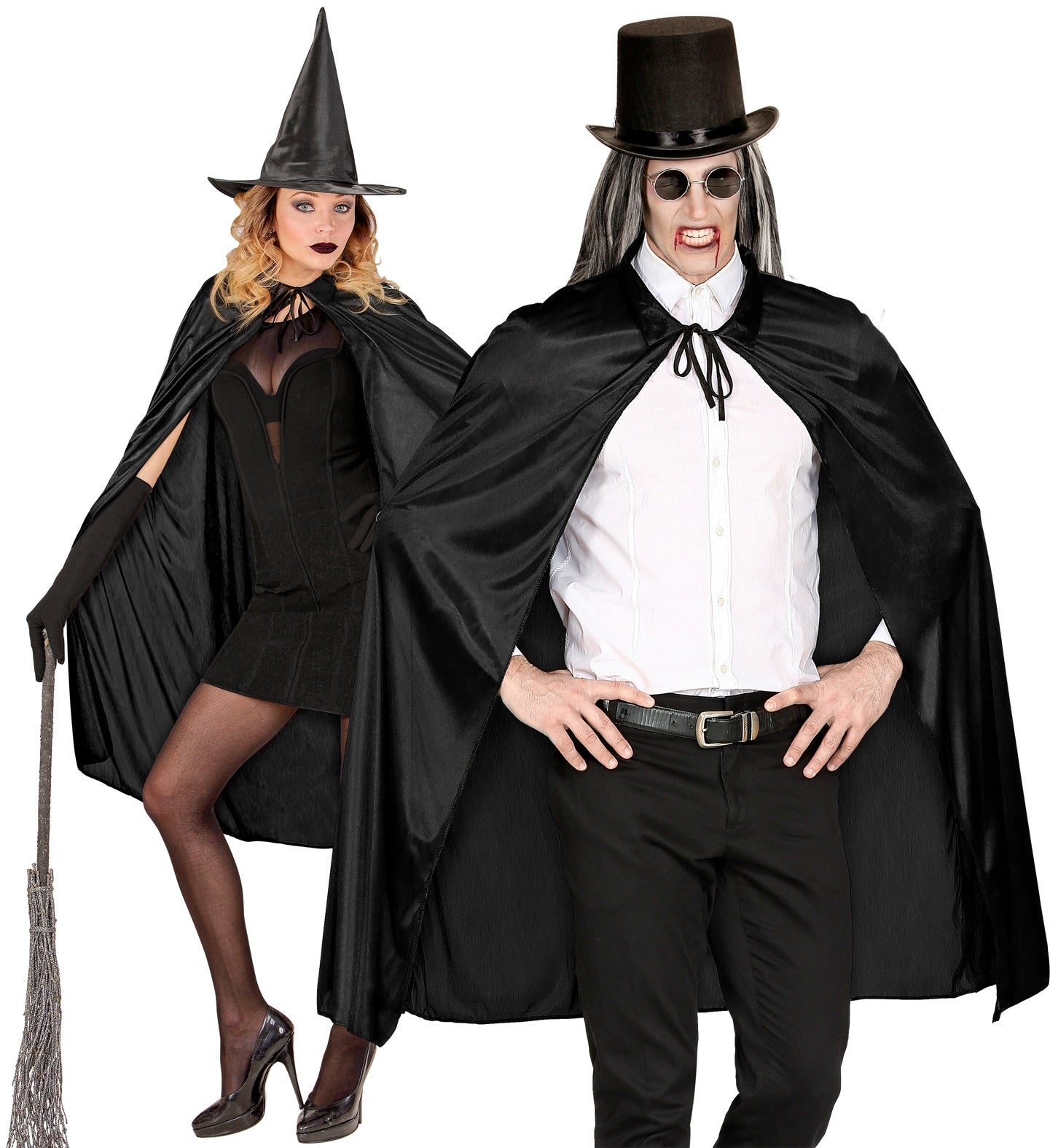 Cape Noire adulte 120 cm : Mystère et élégance assurés
