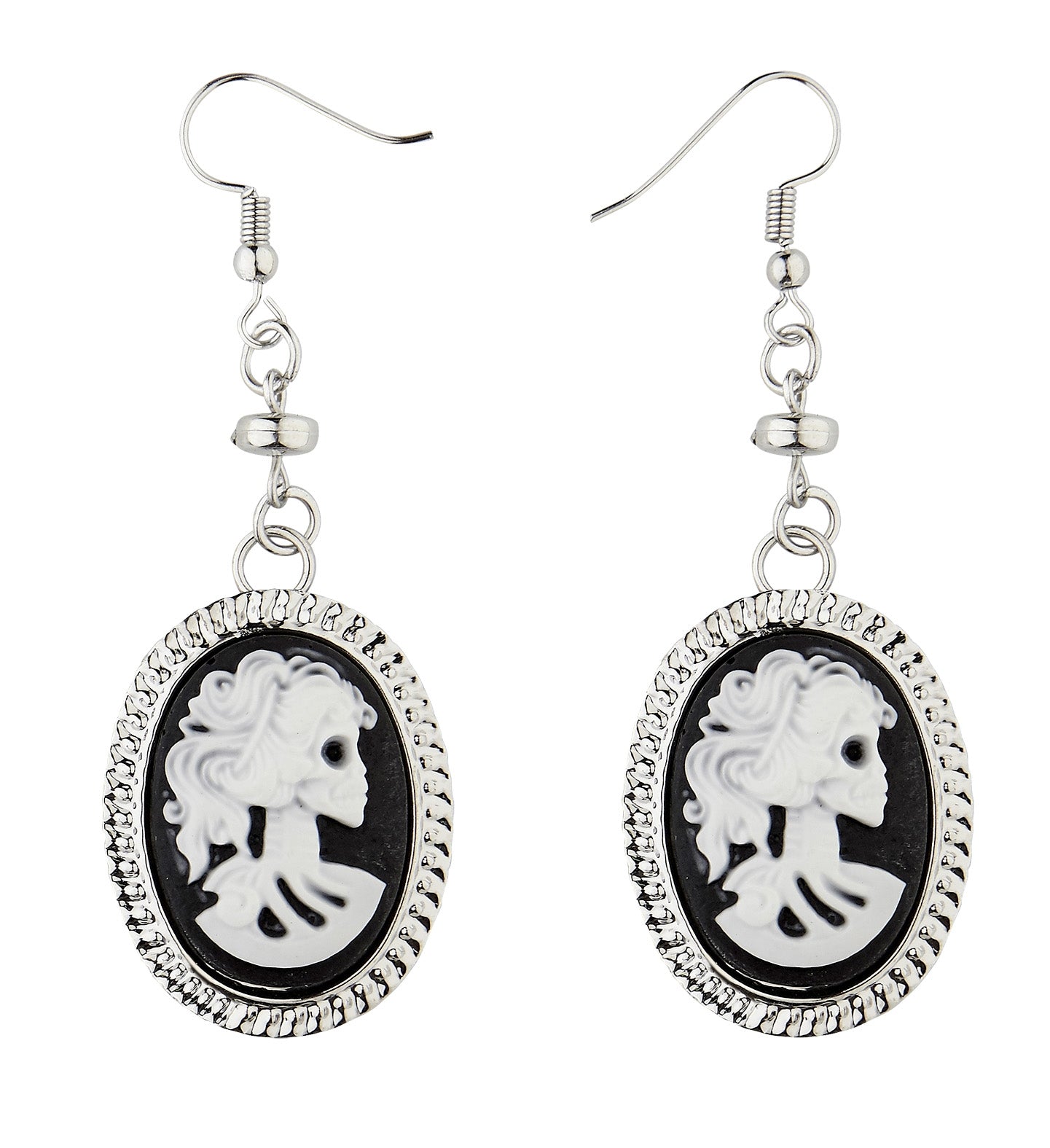 Boucles d'oreilles Camée squelette - Halloween