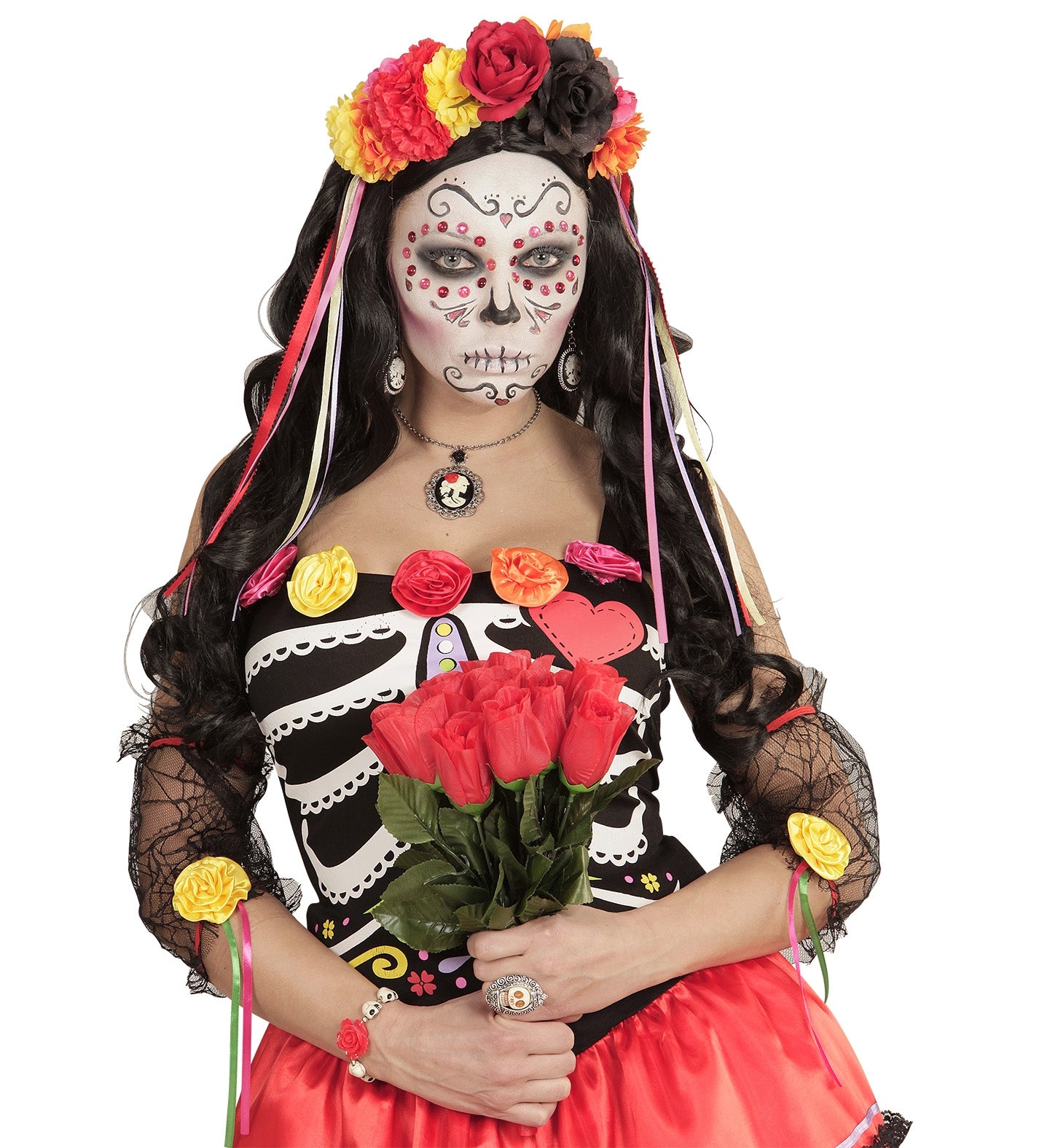Boucles d'oreilles Camée squelette - Halloween