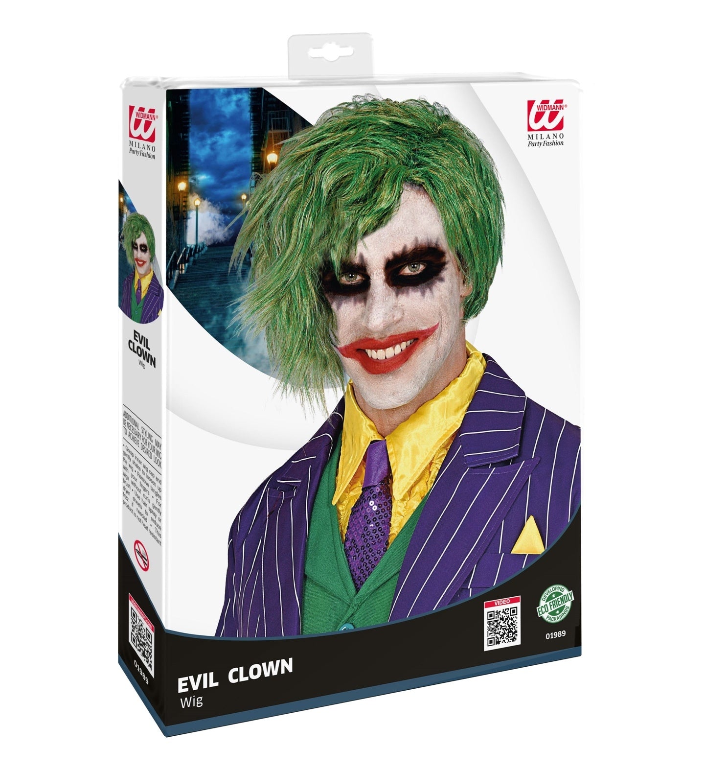 Perruque Joker verte homme
