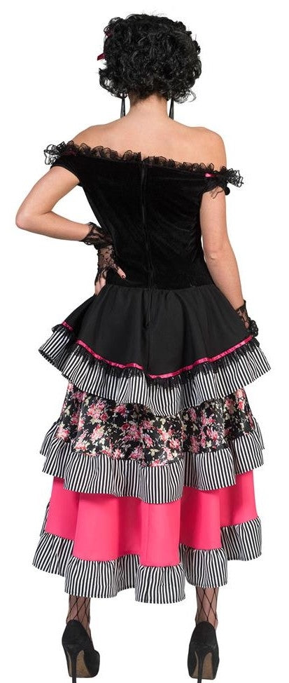 Déguisement Saloon femme sexy - rose & noir