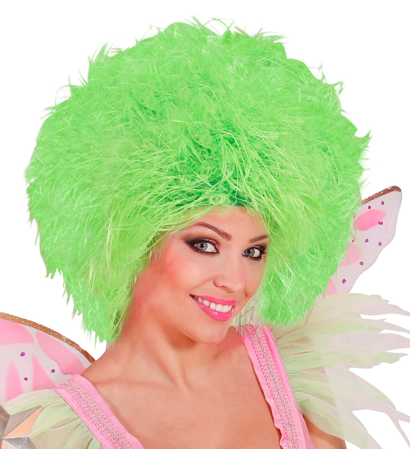 Perruque de fée femme, Néon rose ou verte