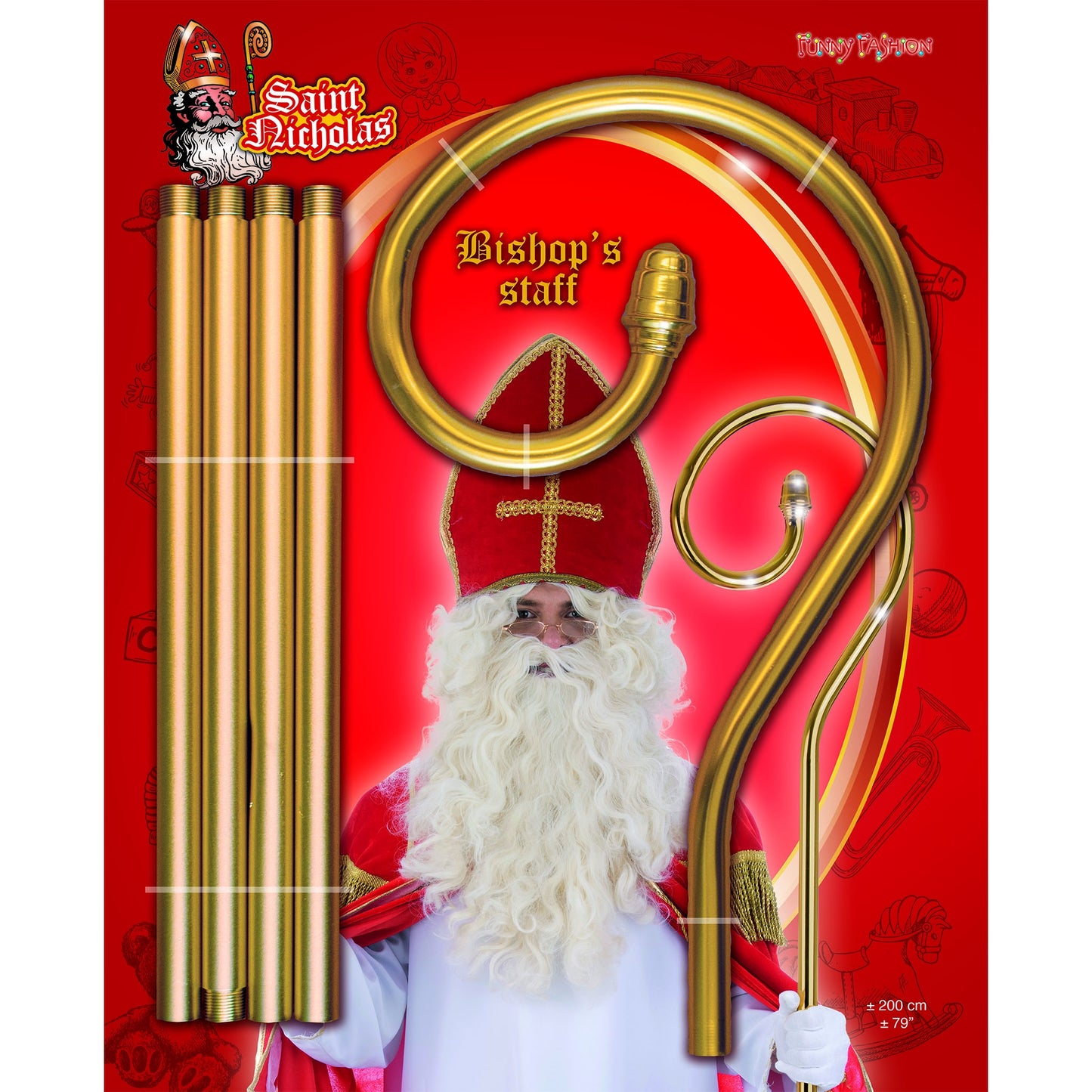 Crosse Saint-Nicolas pour Professionnel +/- 200 cm - Métal