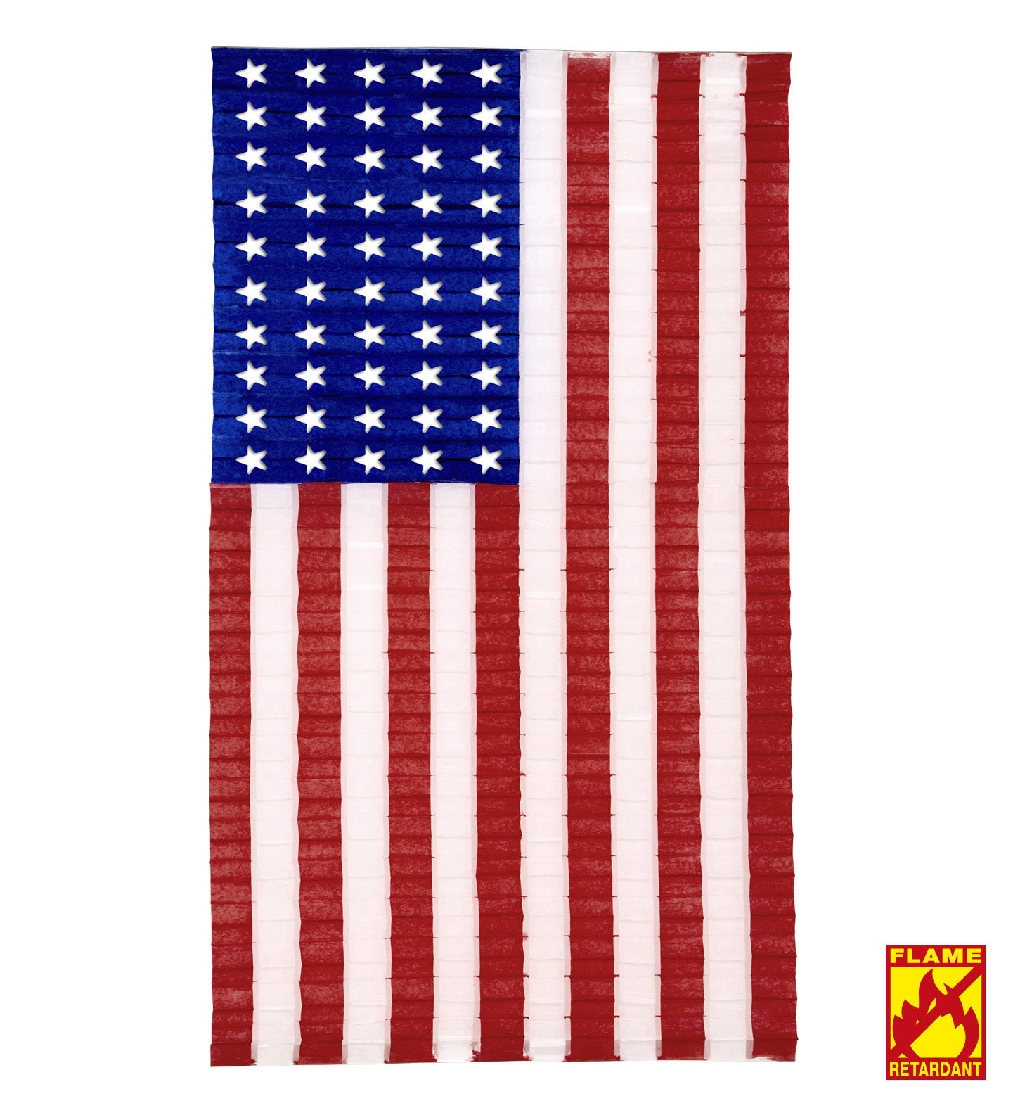 Drapeau USA en papier 68 x 122 cm, ignifugé