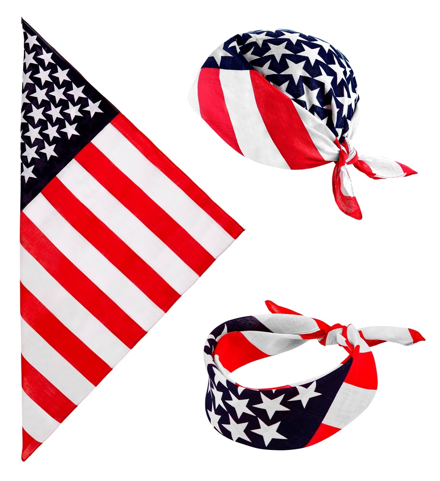 Bandana drapeau USA - 55 X 55 cm